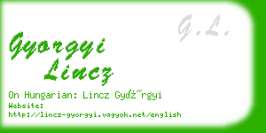 gyorgyi lincz business card